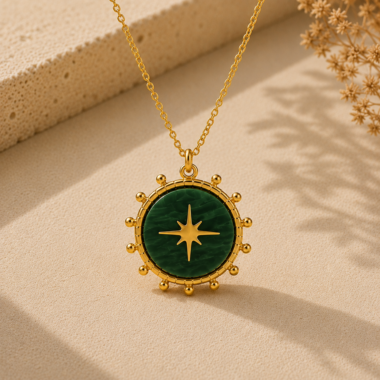 Collier médaillon Étoile Polaire